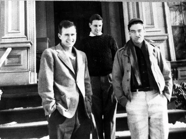 Bush with Two Classmates