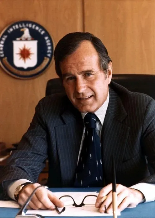 CIA Director Bush Sitting at his Desk