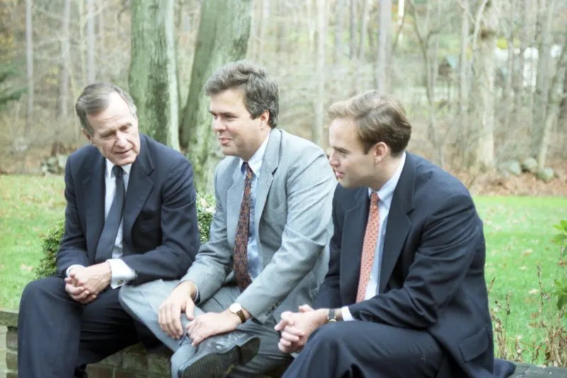 George and Jeb at funeral services for Dorothy Walker Bush