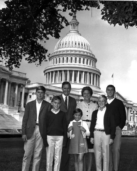 Congressman George Bush and Family in Washington
