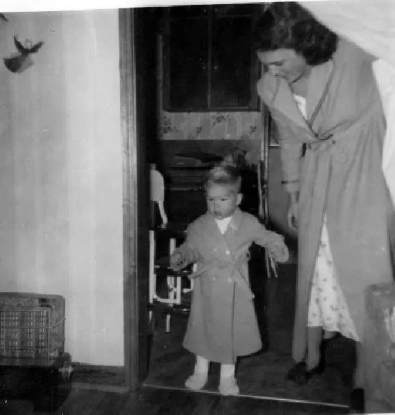 Barbara with George W. as he Spots the Christmas Tree