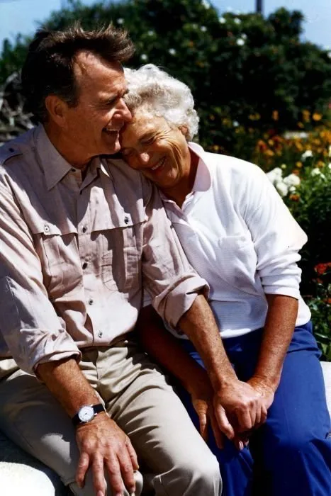 George and Barbara at Kennebunkport