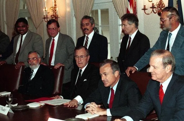 President Bush meets with released hostages