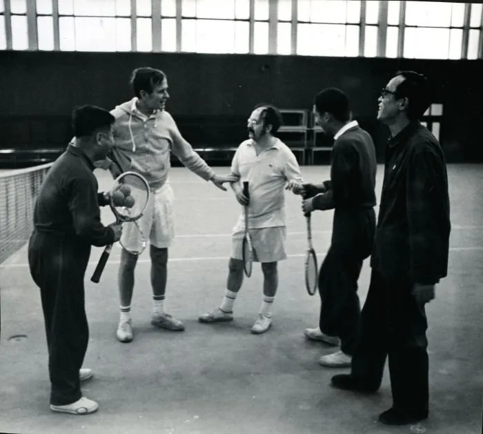 George Bush Plays Tennis in China