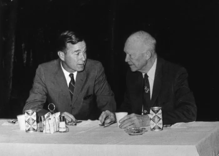 George Bush with Former President Eisenhower