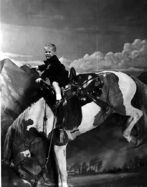 George W. on a Bucking Bronco at Knott's Berry Farms, California