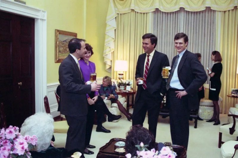 President Bush and Barbara Bush host a birthday party for Jeb