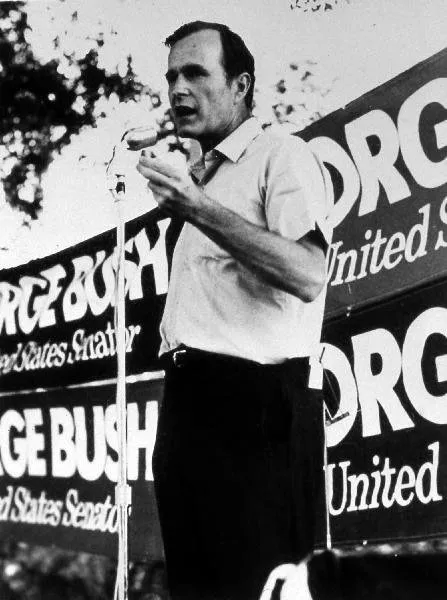 George Bush campaigns for the US Senate
