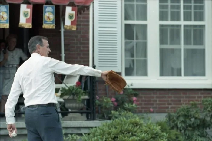 Playing catch at Polish Little League event
