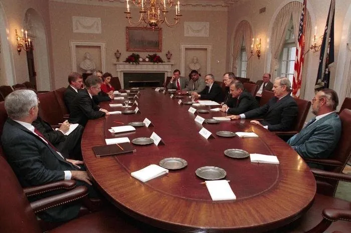 President Bush meets with released hostages