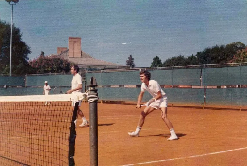 Jeb Playing Tennis at the Bayou Club