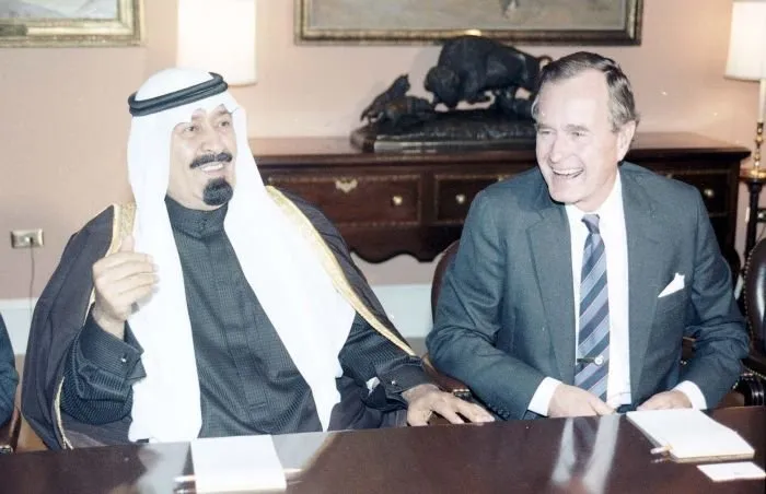 Vice President Bush meets with Crown Prince Abdullah of Saudia Arabia in Washington,  DC