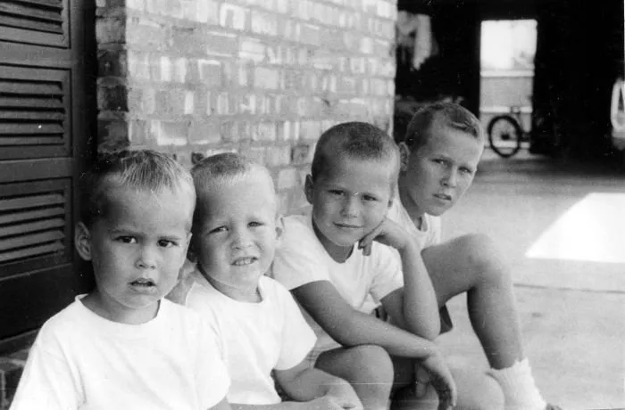 Marvin, Neil, Jeb, and George W. in Houston