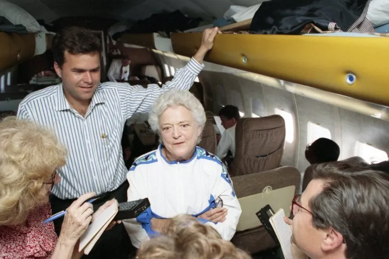 Barbara Bush travels aboard Brightstar en route to Costa Rica with Jeb