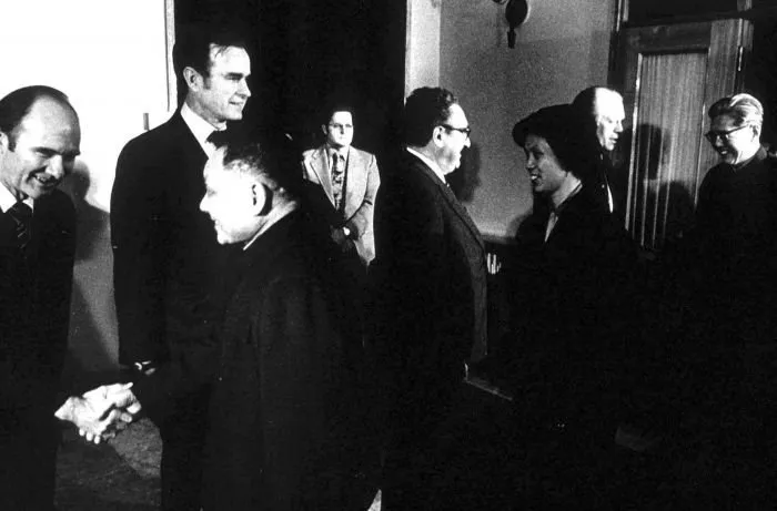 George Bush, Henry Kissinger, and President Ford