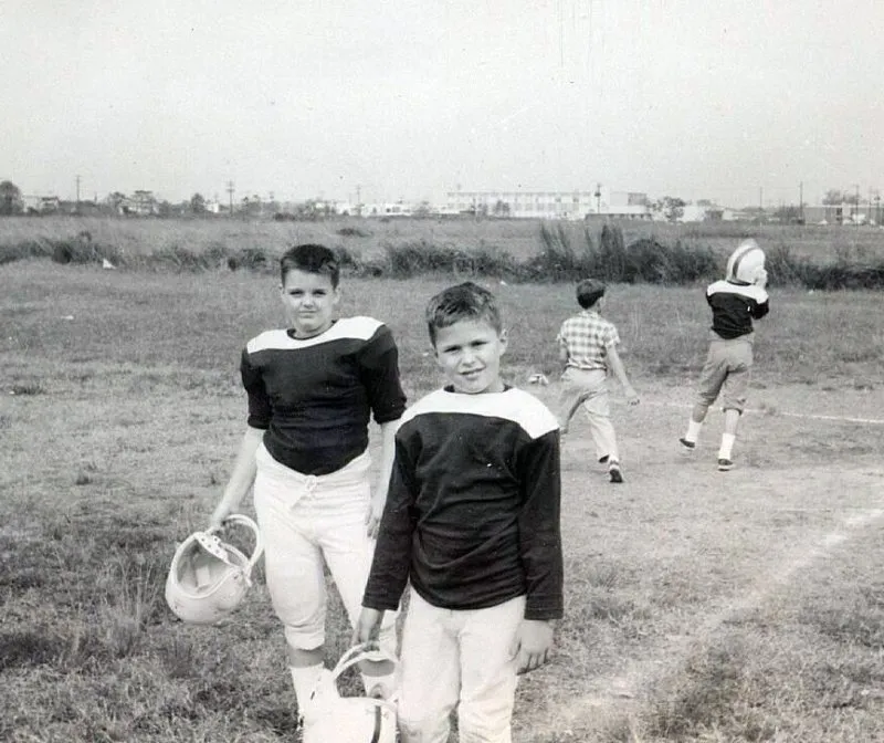 Jeb and Friend, Dale, at Football