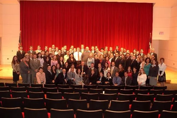 George Bush Meets With Students of the Bush School