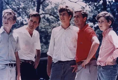 George Bush with his Four Sons, Neil, Jeb, George W., and Marvin
