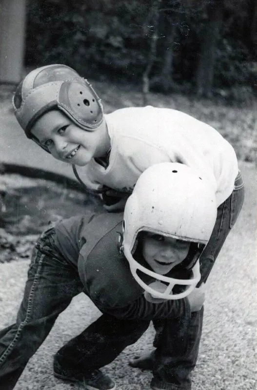 Jeb and Neil Bush playing football