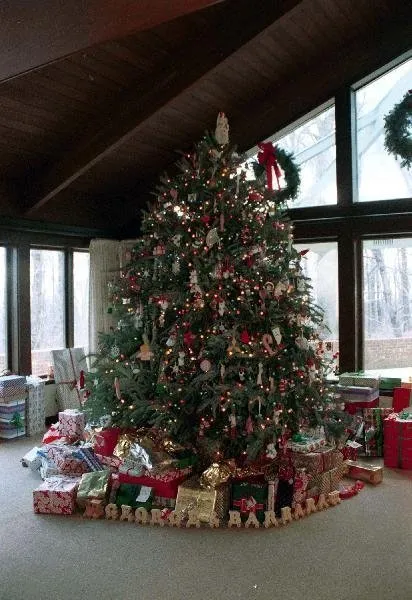 Bush family Christmas tree at Camp David