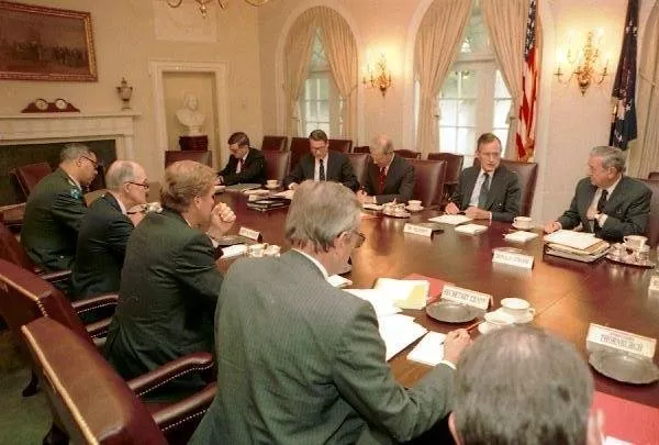 NSC meeting regarding Iraq's invasion of Kuwait
