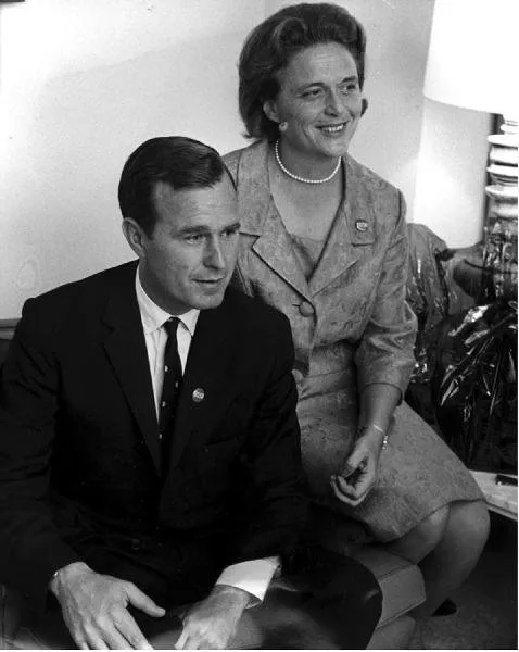 George Bush and Barbara Bush During Campaign for the Senate