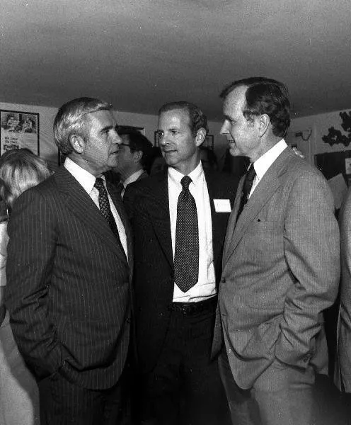 George Bush and James Baker Visit Senator Paul Laxalt in 1980 Campaign