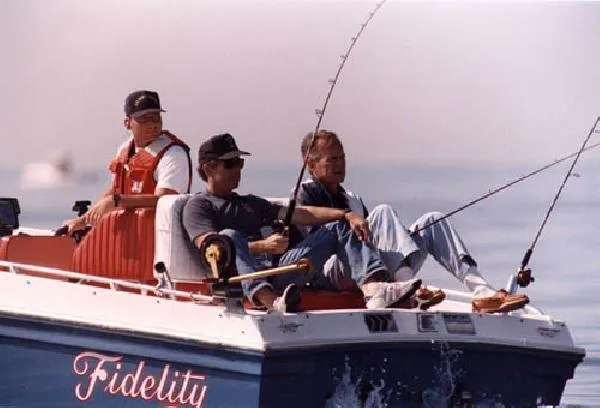 President Bush fishing with George W