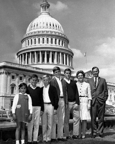 Bush Family in Front of Capitol