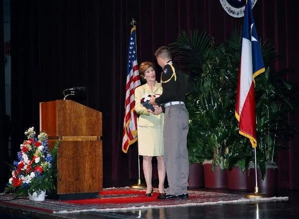 Laura Bush Visits the Library and Speaks at Rudder Auditorium
