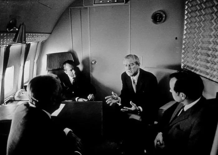 George Bush Meets with President Nixon and Secretary Connally on Air Force One