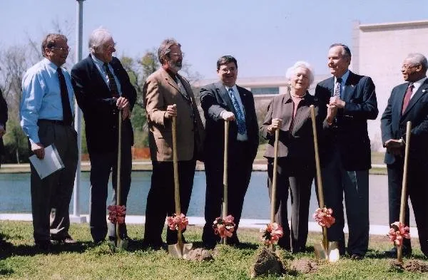 Groundbreaking Ceremony For The Barbara Bush Rose Garden