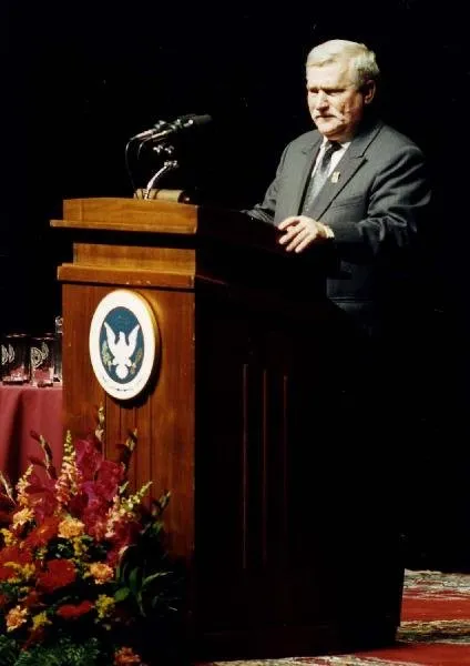 Lech Walesa Delivers the William Waldo Cameron Endowed Lecture