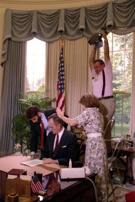 President Bush prepares to address the nation on Iraq's Invasion of Kuwait