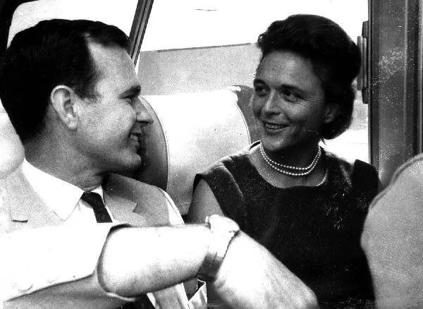 George Bush and Barbara Bush During Campaign for the Senate